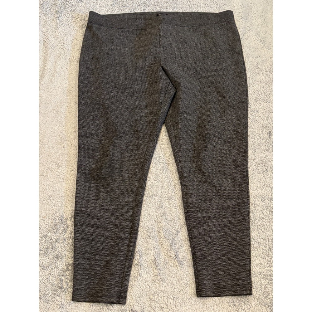 Ann Taylor Womens XL Gray Geometric Stretch Pull On Skinny Legging Pants